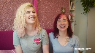 Ersties- Cute Redhead Gives Blonde Babe Lesbian Pleasures