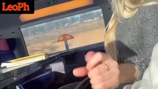 A Russian Girl Sucks my Cock on a Public Train with Passengers