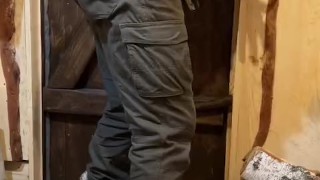 VLOG from the village / I got horny in the sauna and jerked off / Pissing in a street toilet