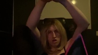 Cute femboy teasing