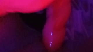 Hot latina squirt while masturbate at mirror