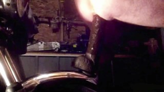 PV Riding Thick Toy Deep On Bike Fender In Toolshed