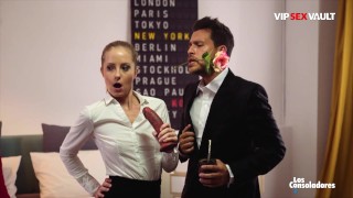 Spanish Couple Surprise Threesome Sex with Painting Artist Tina Kay - VIPSEXVAULT