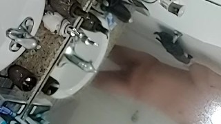 Morning play heading in the shower