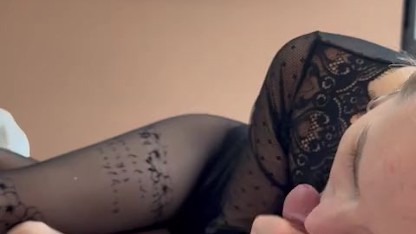 I come home from work and he is still jerking off