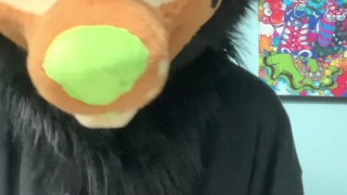 Furry pumps cock & fucks a Toy pussy.