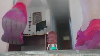 GIANTESS , SMELL MY SWEATY SHOES AND SOCKS AFTER RUN