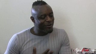 AGEDLOVE Doctor Lacey smokes a huge black dick