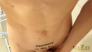 Peeing in Tiny Chastity Cage