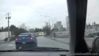 Naughty public teen whore sucks off dick