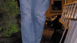Pissing my jeans outside