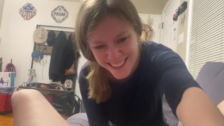 She’s got really good aim with my dick when it cums to coin toss