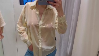 Sexy See Through Try on Haul Hard nipples