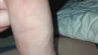 Lonely dad masturbating solo penis.