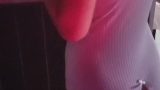 Juicy pussy Milf big ASS in dress squirt on my Big Penis