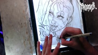 Drawing "Grand Sundae" Celebrity Facial Fantasy
