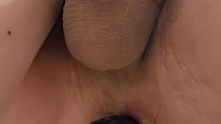 Godzilla tail dildo gapes amateur Asian ass