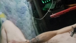 Hot bisexual guy fucking himself with a dildo