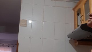 Caressing myself with my new girlfriend and giving us sex, my girlfriend undresses me and licks my p