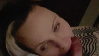I was extra horny this morning - so I him up by giving him head