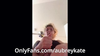 Cute trans girl fucks ass and begs for your cum