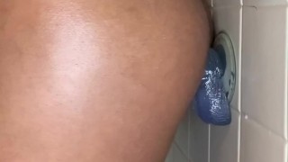 Throwing it back on my clear dildo