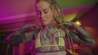 I enjoy anal hardcore rough sex give blowjob and masturbation with my big toys - tattooed woman