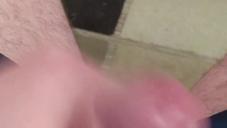 Playing with my wet and precummy cock