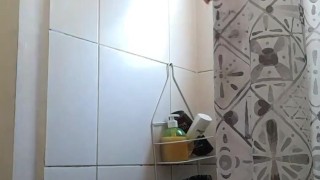 In the shower masturbating I like it.