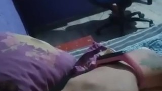 Busty girl masturbates behind her stepbrother. he almost caught her