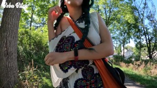 Riding a cock naked on my bike in public