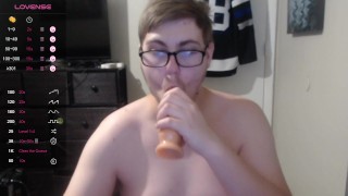Sucking dick while fucking fleshlight :)