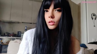 Goth Babe Smoking in bathrobe (full vid on my 0nlyfans/ManyVids)