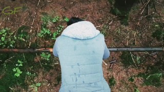 sex while walking in the woods