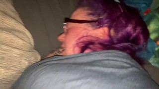 Big tit BBW gets pussy stretched by big dildos then take a creampie