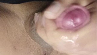 Draining my Chubby Femme Cock