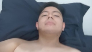 Masturbating, peasure face and POV cum in face