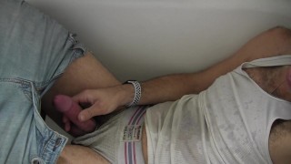 Stud’s piss and cum bath