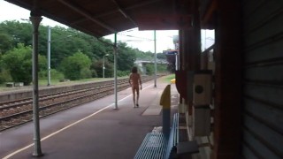TOTALLY NAKED AT THE STATION