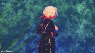 Latex and Bondage Fetish - Curvy MILF teasing.