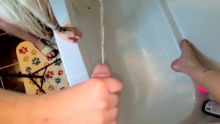 testing the light with my piss hose