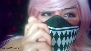 Me toco con un dildo hasta terminar y uso semen de mi novio