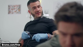 BROMO - Super-Hot Tatted Guy Fly Tatem Shoves His Big Cock Deep Inside Lev Ivankov's Tight Ass