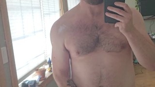 Eye contact jerkoff with cumshot