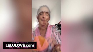 Big tits babe teases in lingerie, soaks creampie after sex, makeup chat, toenail polish - Lelu Love