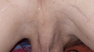 ANAL PLAY,MY OWN Cum Dripping Out My Ginger Hole. 3 CumLoads