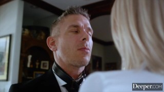 Deeper. Cheating babe dped in threesome