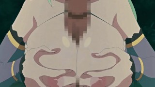 Horny Green Haired Bitch Likes To Make A Paizuri With Her Tits