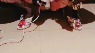 電マでM字開脚オナニー