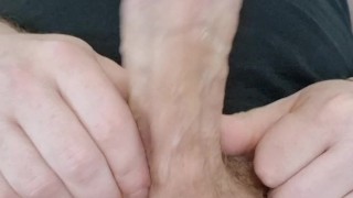 MASSIVE cock close up wank
